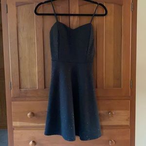 Black sparkle skater dress